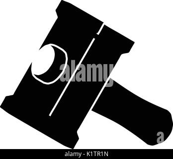 Big sledgehammer icon, simple black style Stock Vector