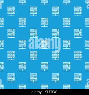 Servers pattern seamless blue Stock Vector