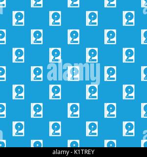 HDD pattern seamless blue Stock Vector