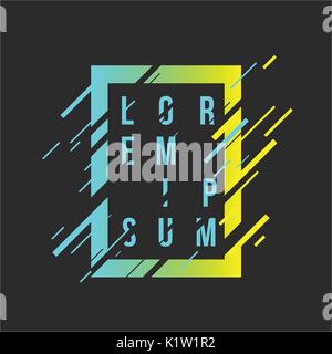 Frame art graphics. Stylish geometric element for business cards, gift cards, flyers brochures. Vector illustration. Stock Vector
