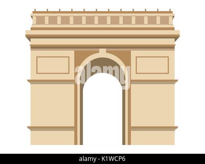 Triumphal Arch. Paris. Stock Vector