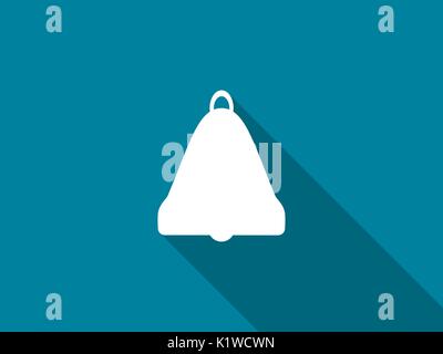 Bell with a long shadow. Vector illustration. Stock Vector