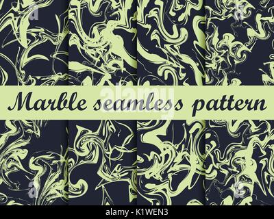 Marble seamless pattern. Hand drawn watercolor marbling. Ink marbling texture. Vector illustration. Stock Vector