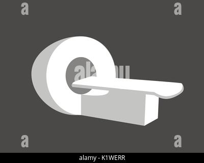 Tomography flat icon . Magnetic resonance imaging. Vector illustration Stock Vector