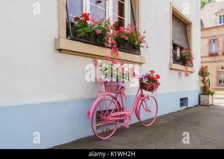 A Model Bike As Decoration In The French Town Of Briancon Stock Photo 