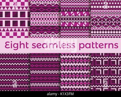 Seamless pattern in ethnic style. Tribal seamless texture, style hippie. Boho stripes. Vector illustration Stock Vector