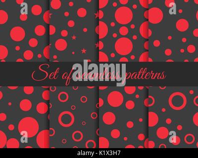 Seamless pattern with circles. Pattern with circles and dots. Stains. The pattern for wallpaper, tiles, fabrics and designs. Vector illustration. Stock Vector