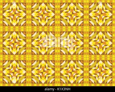 Seamless mosaic pattern, ornament tiles. Vector illustration Stock Vector