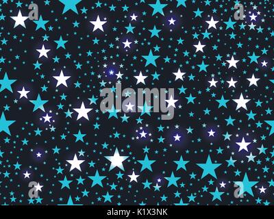 Seamless pattern with stars, deep space. Vector illustration. Stock Vector