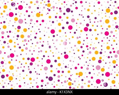 Seamless pattern with colored circles. Celebratory background with dots. Vector illustration Stock Vector