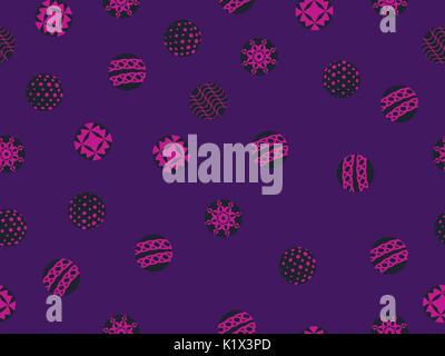Circles with ornaments seamless pattern. Vector illustration Stock Vector