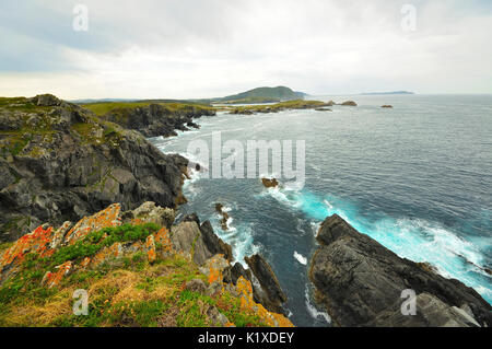 Views of the coast of death in Valdoviño is a municipality of the autonomous community of Galicia Stock Photo