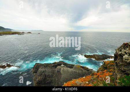 Views of the coast of death in Valdoviño is a municipality of the autonomous community of Galicia Stock Photo