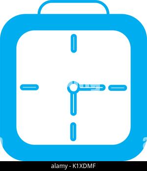 wall clock square deadline dial graphic Stock Vector