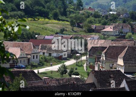 Biertan village - famous UNESCO heritage in Romania Stock Photo