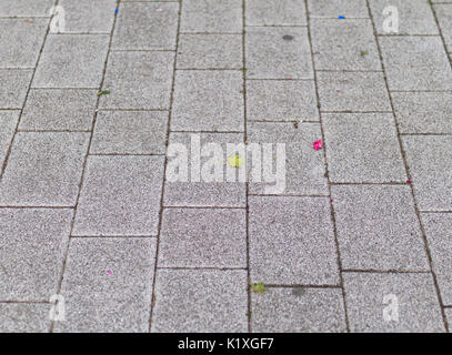 Bland, block paved pavemnt, urban setting background Stock Photo