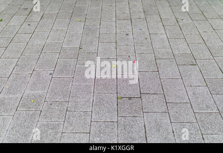 Bland, block paved pavemnt, urban setting background Stock Photo