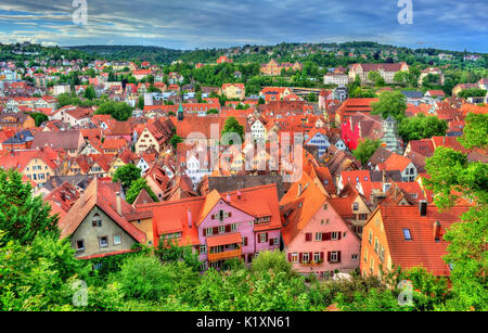 Panorama of the historical center of Tubingen, Baden Wurttemberg, Germany Stock Photo