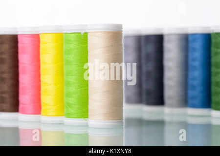 Sewing threads isolated on white background. Studio Shot Stock Photo