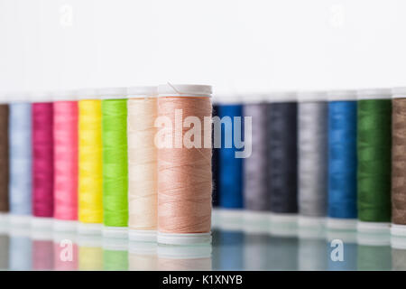 Sewing threads isolated on white background. Studio Shot Stock Photo