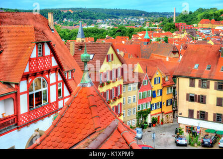 Typical houses in Tubingen - Baden Wurttemberg, Germany Stock Photo