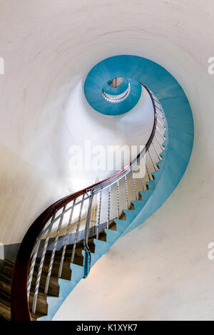 spiral stairway in an old lighthouse Stock Photo