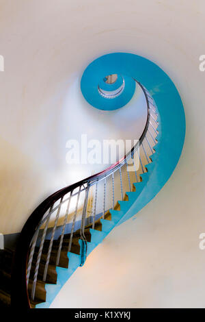 spiral stairway in an old lighthouse Stock Photo