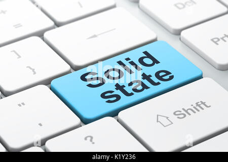 Science concept: Solid State on computer keyboard background Stock Photo