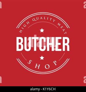 Butcher shop vintage stamp