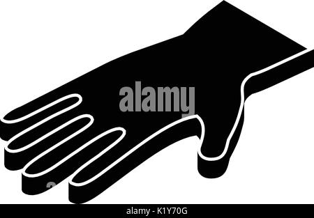 Welding gloves icon, simple black style Stock Vector