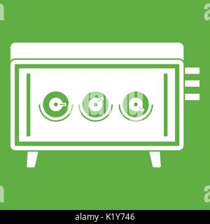 CD changer icon green Stock Vector