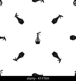 Spray bottle for flower pattern seamless black Stock Vector