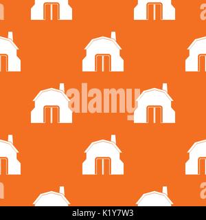 Blacksmith workshop building pattern seamless Stock Vector