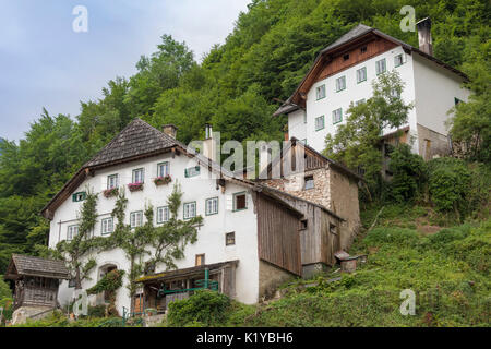 House in Hallstatt, Salzkammergut Region, Upper Austria, Austria Stock Photo
