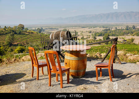 Red Mountain Wine Estate Vineyard, Nyaungshwe, Myanmar (Burma), Asia Stock Photo