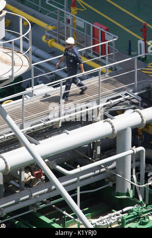 Kassos Monrovia IMO 9382164 Oil tanker berthed in Gibraltar Stock Photo