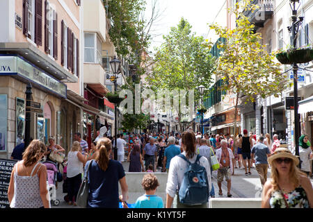 Main Street in Gibraltar Stock Photo