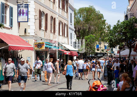 Main Street in Gibraltar Stock Photo