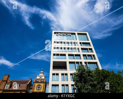 Unison Trade Union - The Head Office of the Unison Trade Union in Euston Road, London, UK. Architects Squire and Partners, London, 2011 Stock Photo