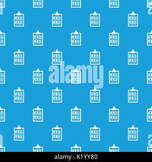 Resume of two candidates pattern seamless blue Stock Vector