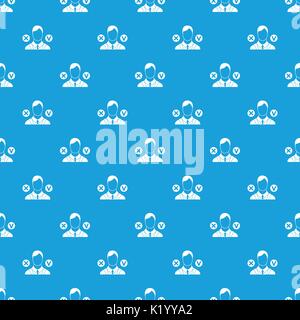 Selection pattern seamless blue Stock Vector