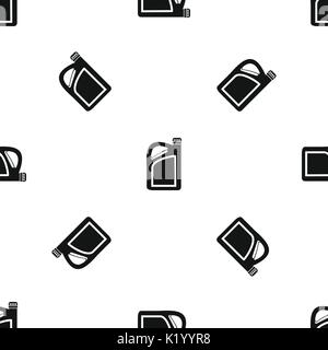 Jerrycan pattern seamless black Stock Vector