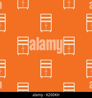 Wooden cabinet pattern seamless Stock Vector