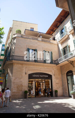 Louis Vuitton store at Palma de Mallorca resort city capital of