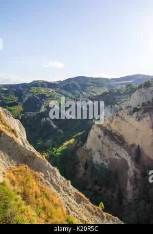 Aliano, Italy - The famous badlands landscape in Basilicata region, southern Italy Stock Photo