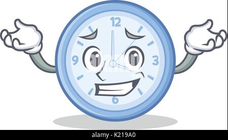 Grinning alarm clock character cartoon Stock Vector Image & Art - Alamy