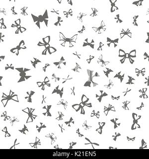 Silhouettes of Bows Seamless Pattern Stock Vector