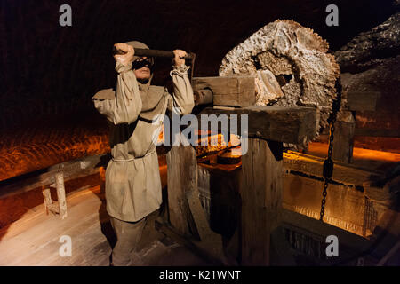 Download worker in salt mine, Manual salt collection in Grossos Rio Grande do Stock Photo: 12644474 - Alamy