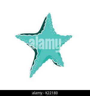 elegant Starfish illustration, sea creature symbol, symbol design, isolated on white background. Stock Vector