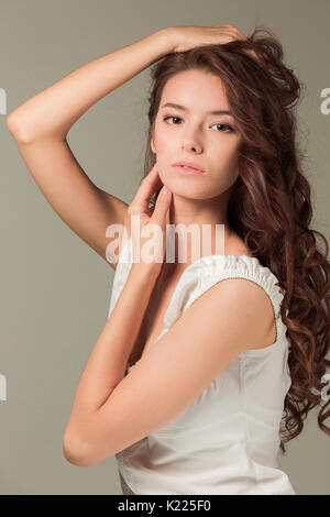 The face of young woman Stock Photo
